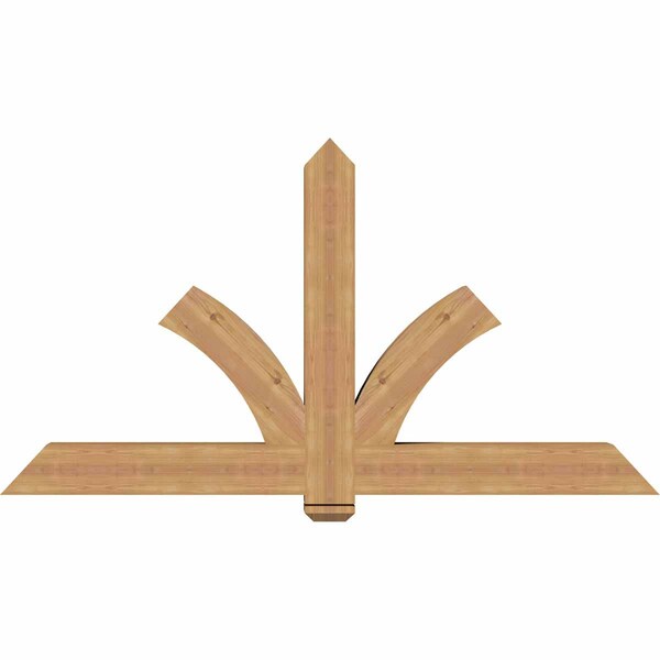 Ekena Millwork Redmond Smooth Timber Gable Bracket, Western Red Cedar, 72"W x 39"H x 5 1/2"D x 5 1/2"F, 13/12 Pitch GBW072X39X0606RED00SWR - main